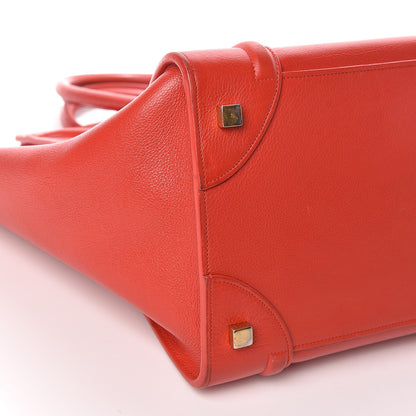 Celine Baby Calfskin Mini Luggage Coquelicot 5 of 8