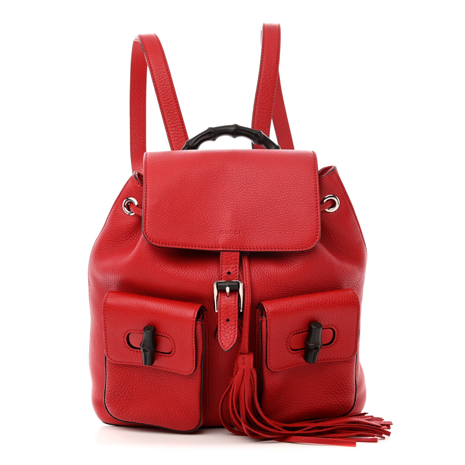 Gucci Cellarius Calfskin Medium Bamboo Backpack Petunia 1 of 10