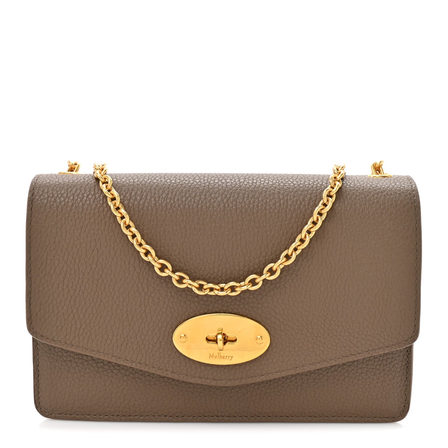 Small Classic Grain Calfskin Small Darley Clay