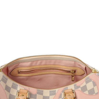 Louis Vuitton Damier Azur Tahitienne Speedy Bandouliere 30 Rose Ballerine 8 of 8