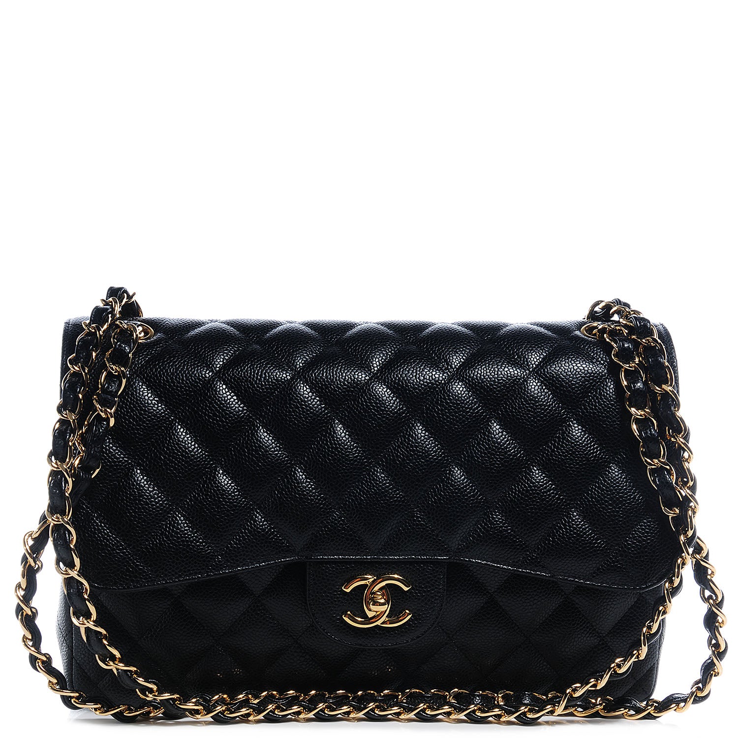 Chanel Caviar Quilted Jumbo Double Flap Black 1 of 9