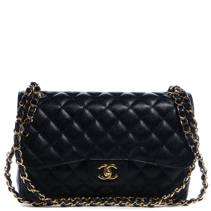 Chanel Caviar Quilted Jumbo Double Flap Black 1 of 9