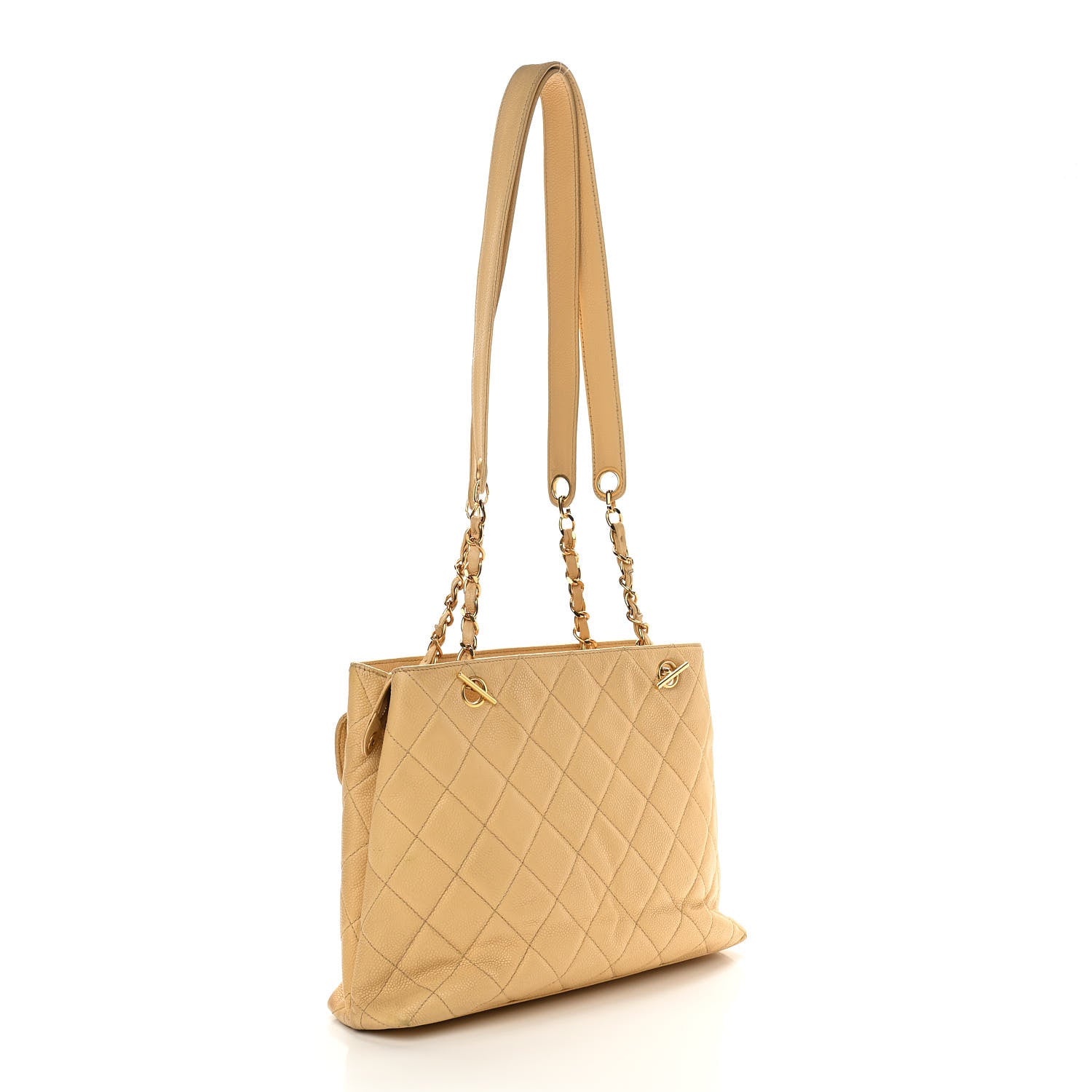 Chanel Caviar Quilted Flap Shoulder Bag Beige 2 of 11