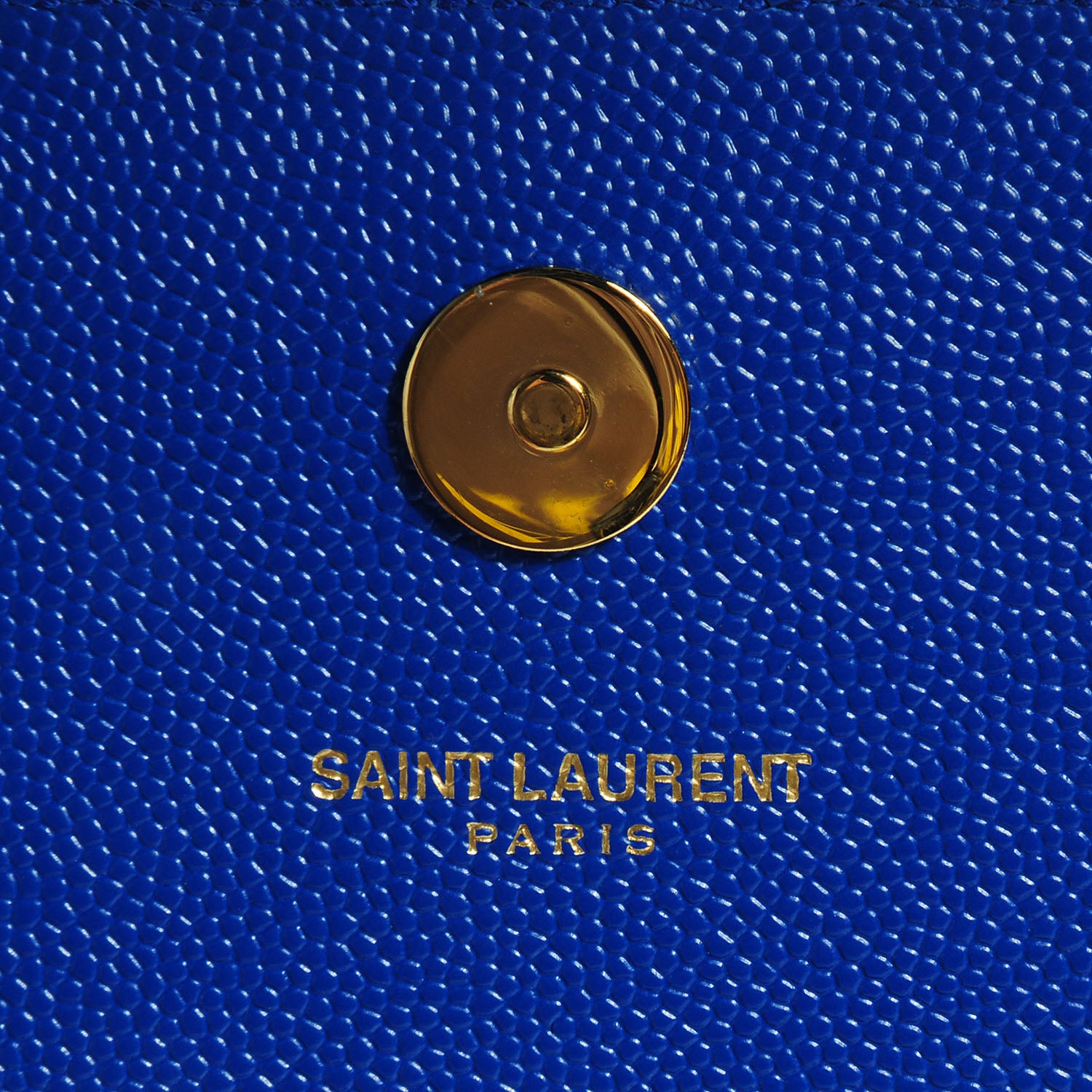 Saint Laurent Textured Calfskin Classic Monogram Clutch Royal Blue 5 of 8