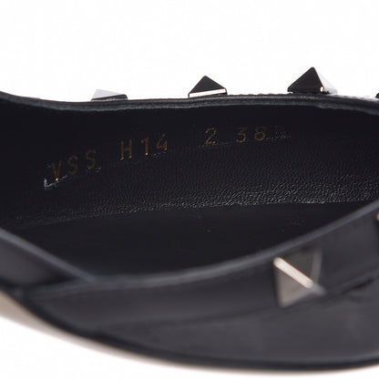 Valentino Garavani Wrinkled Patent Rockstud Half D'Orsay Slingback 50mm Pumps 38.5 Black 8 of 9