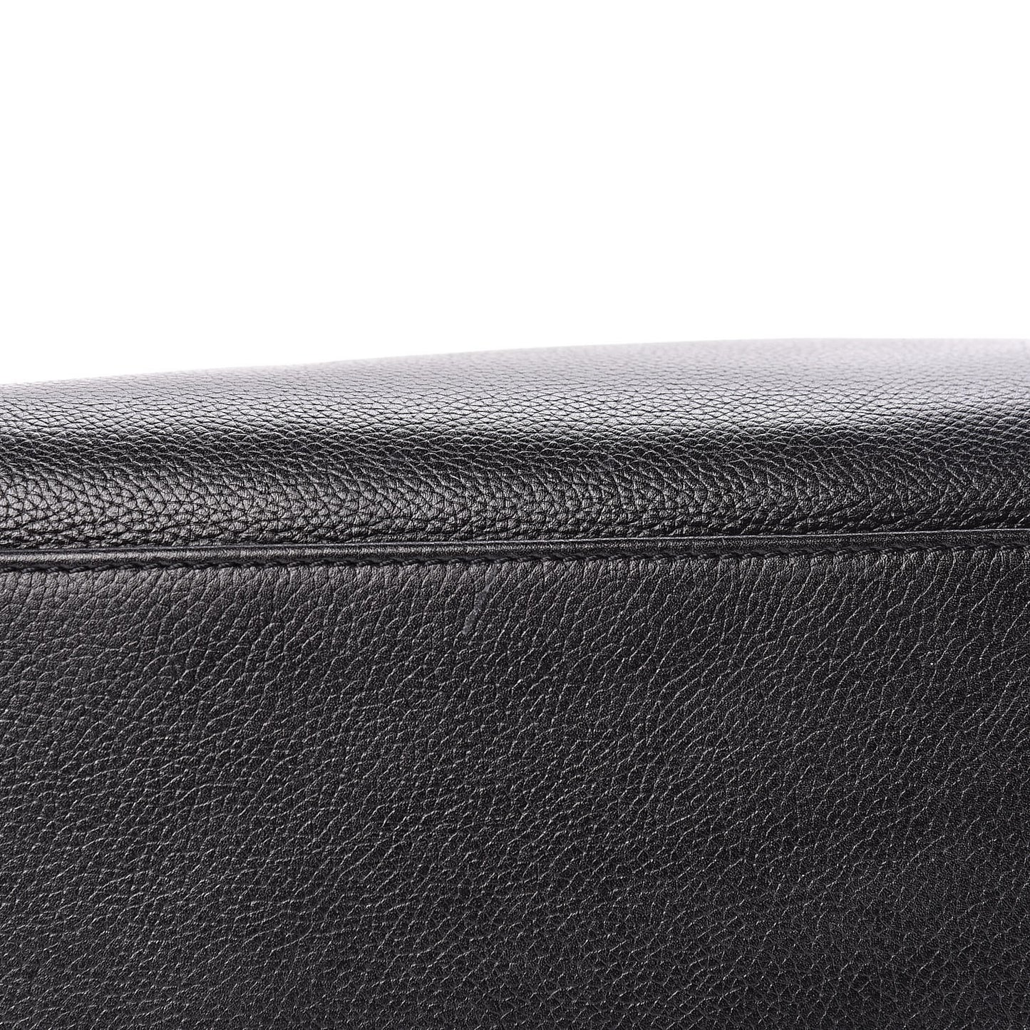 Calfskin Cerf Executive Shopper Tote Black
