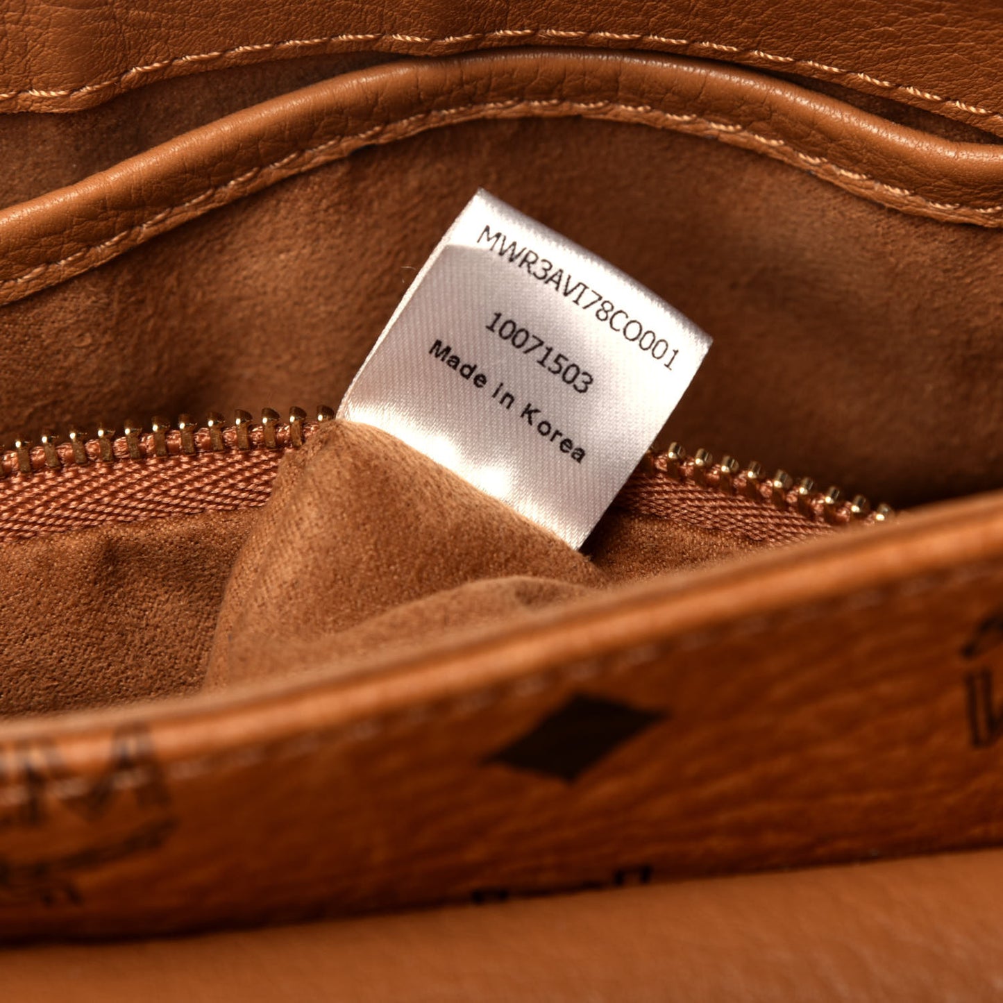 Visetos Studded Crossbody Flap Messenger Cognac
