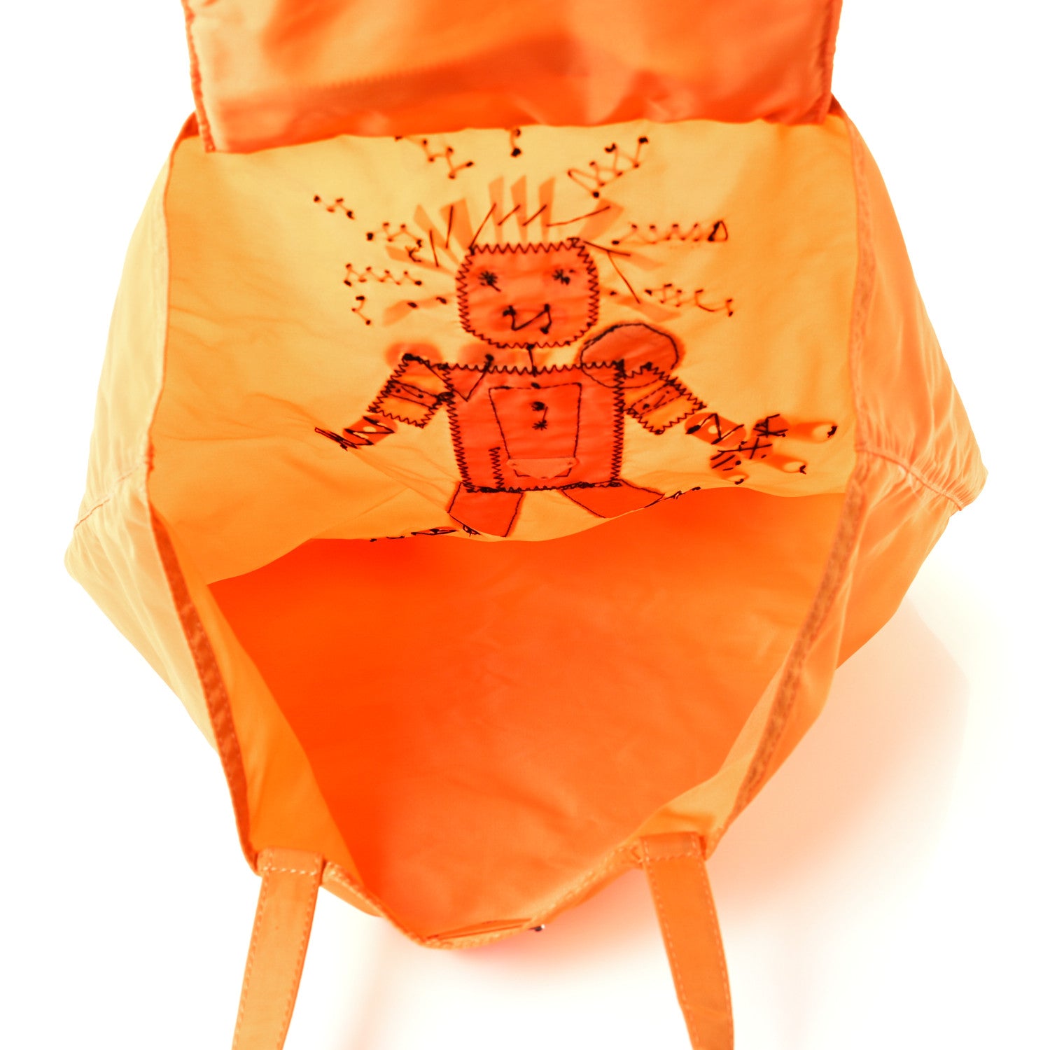 Prada Tessuto Nylon Robot Tote Orange 5 of 9