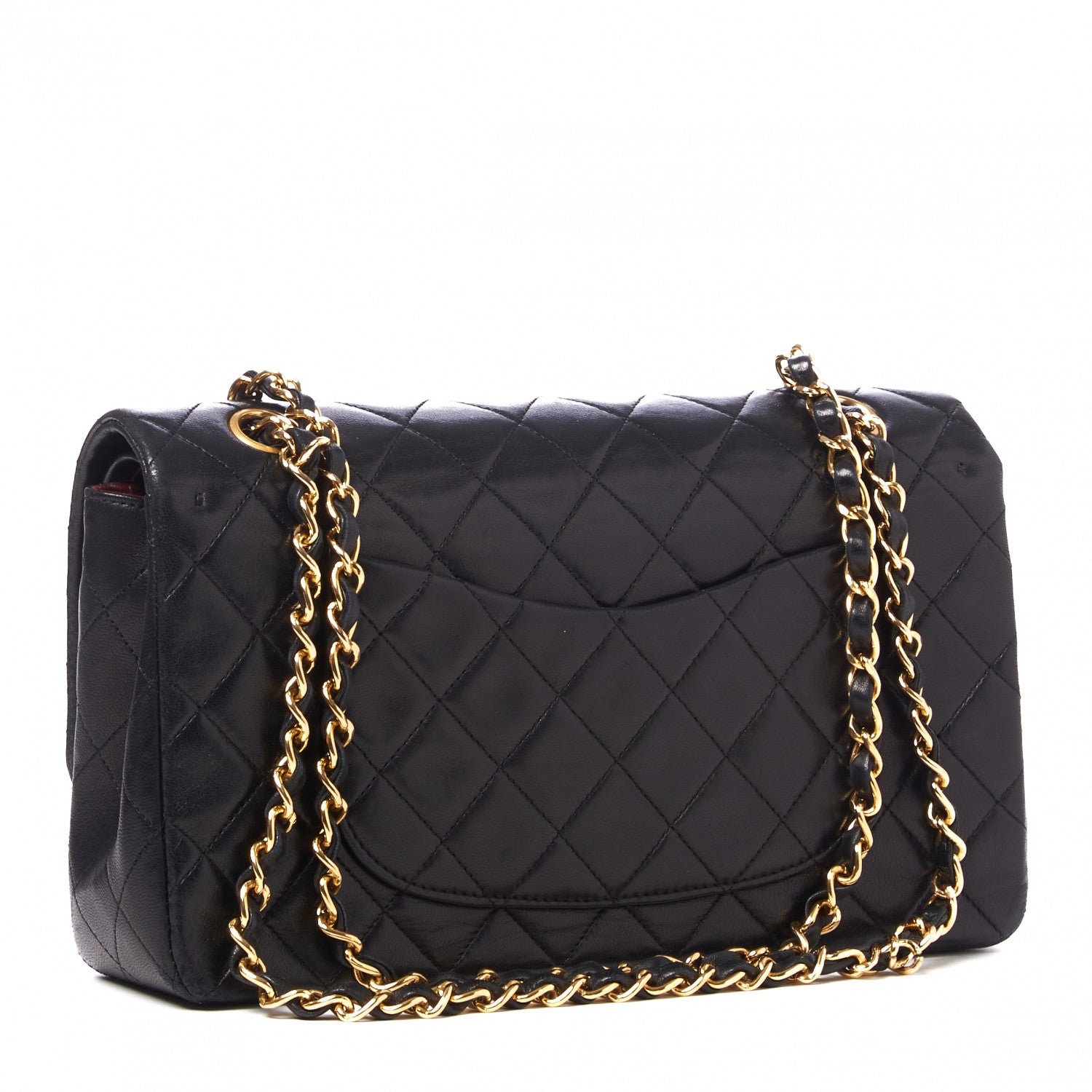 Chanel Lambskin Quilted Medium Double Flap Black 2 of 9