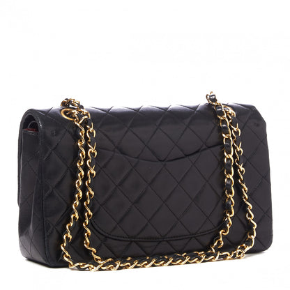 Chanel Lambskin Quilted Medium Double Flap Black 2 of 9