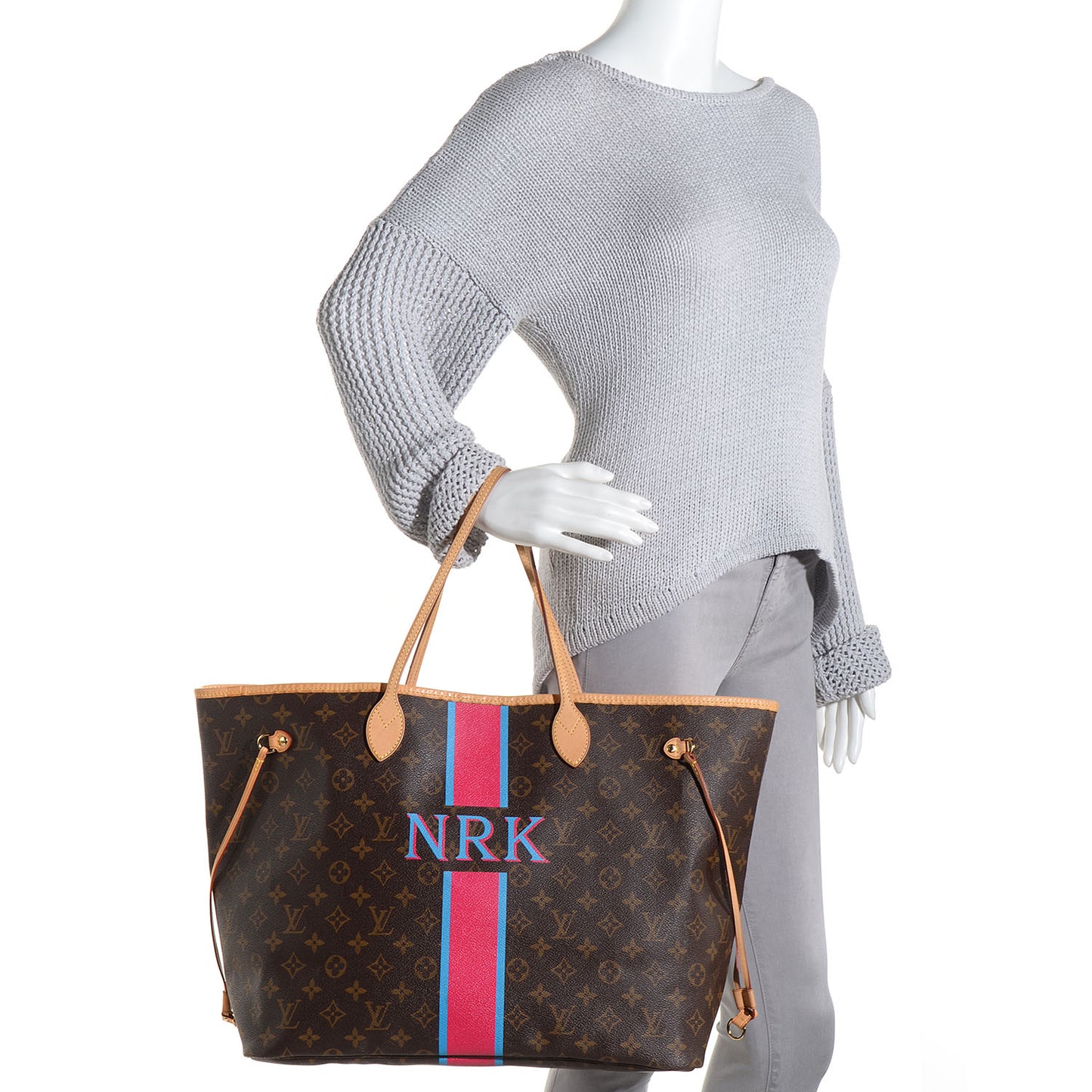 Monogram My LV Heritage Neverfull GM Fuchsia Blue Clair