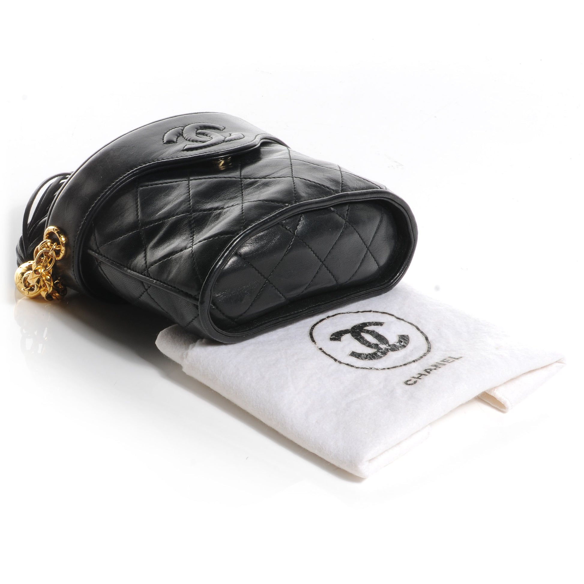 Chanel Lambskin Tassel Shoulder Bag Black 4 of 7