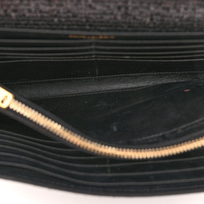 Saint Laurent Glitter Monogram Chain Wallet Black 5 of 10