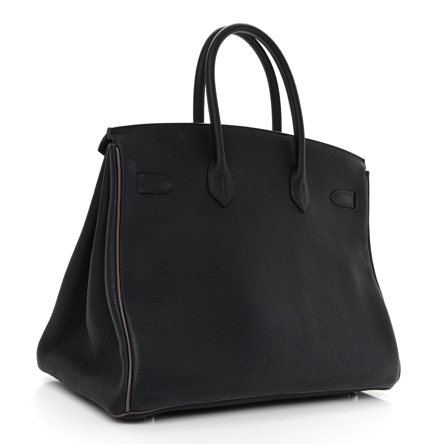 Togo Bi-Color Horseshoe Birkin 35 Black Etoupe