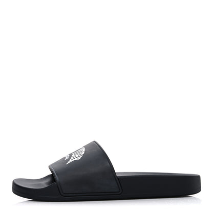 Balenciaga Rubber New York Womens Pool Slide Sandals 39 Black 1 of 10
