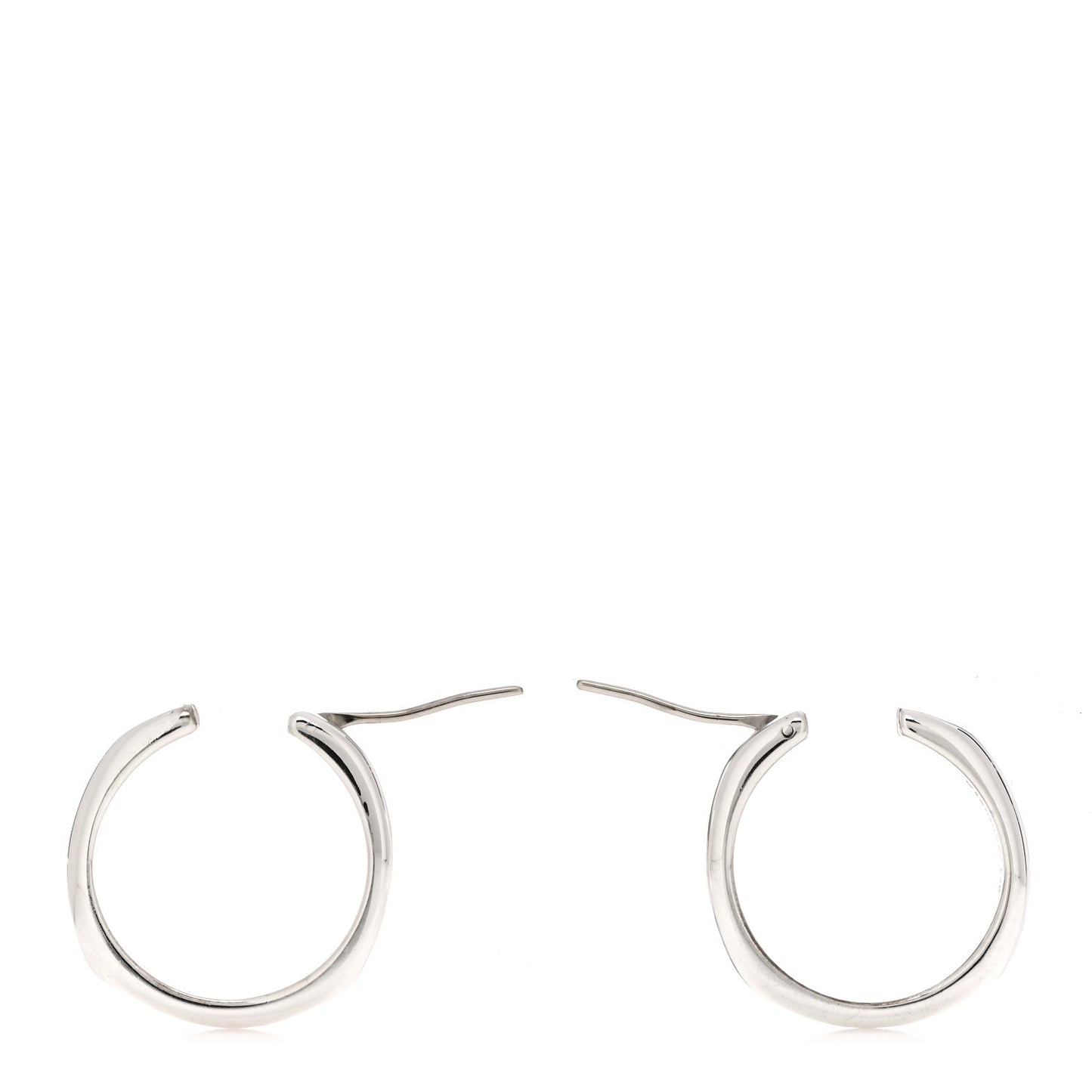Sterling Silver Cushion Hoop Earrings