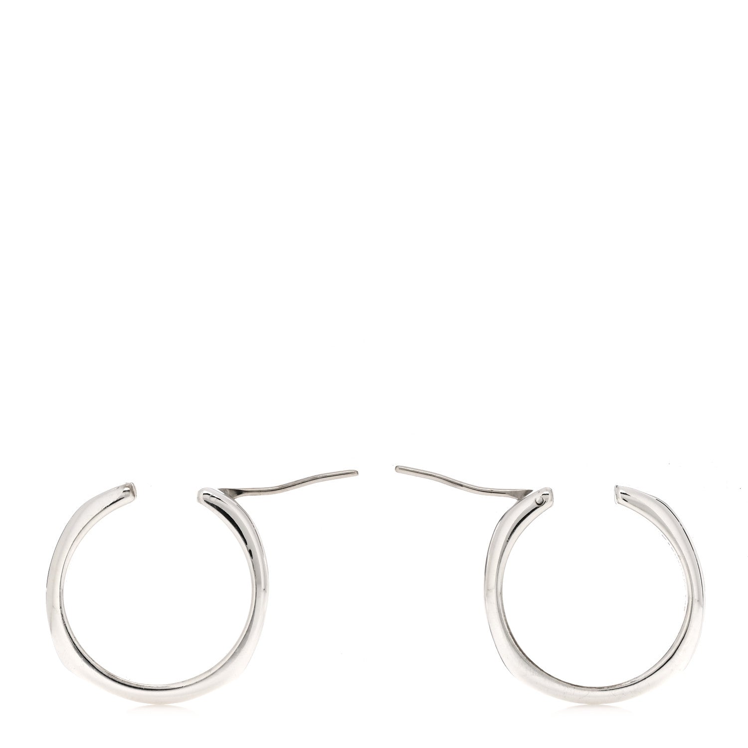 Tiffany Sterling Silver Cushion Hoop Earrings 3 of 4