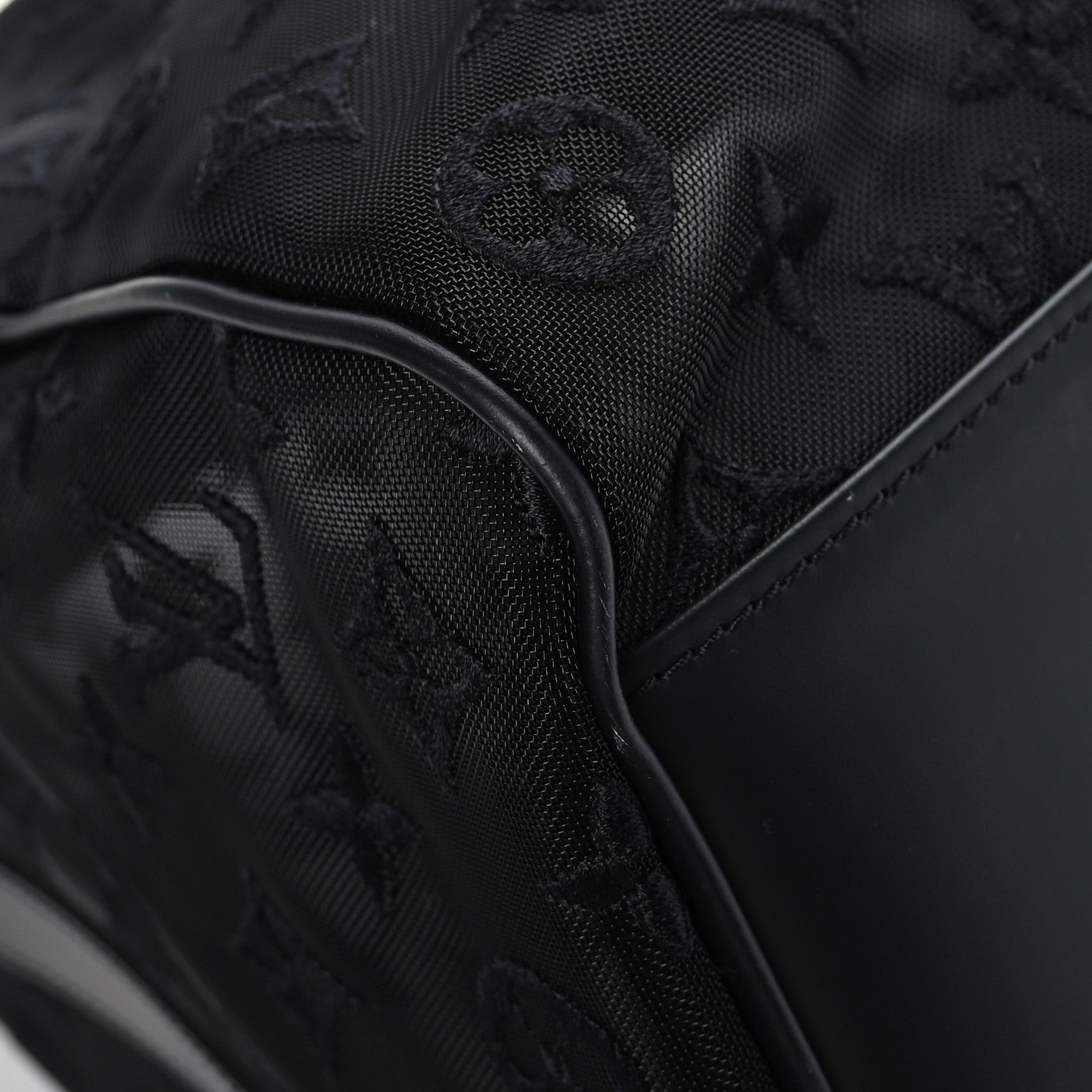 Louis Vuitton Monogram See Through Keepall Bandouliere 50 Black 9 of 10