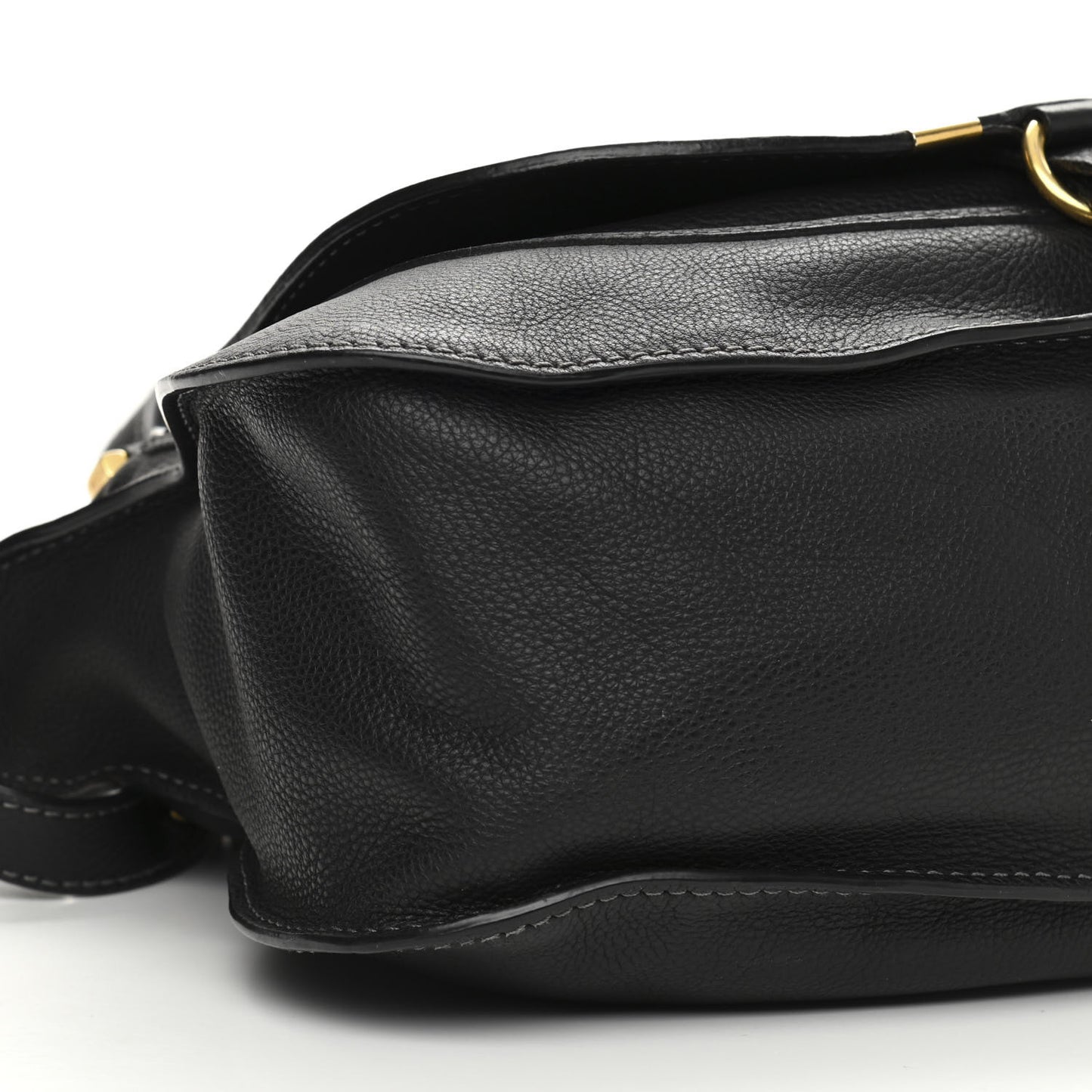 Calfskin Large Marcie Satchel Black