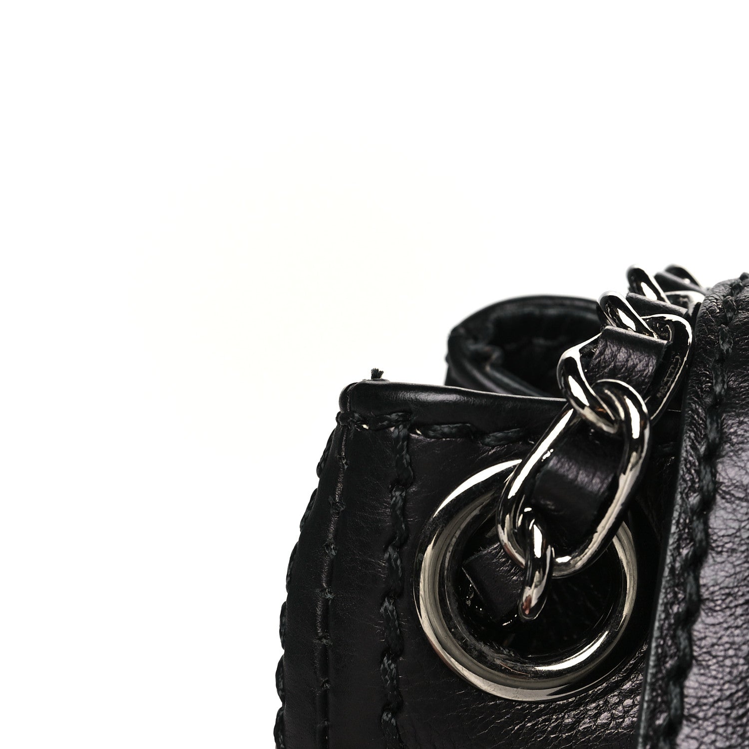 Prada Glace Calf Pushlock Chain Shoulder Bag Black 12 of 12
