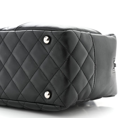 Chanel Calfskin Quilted Large Cambon Bowler Black 10 of 12