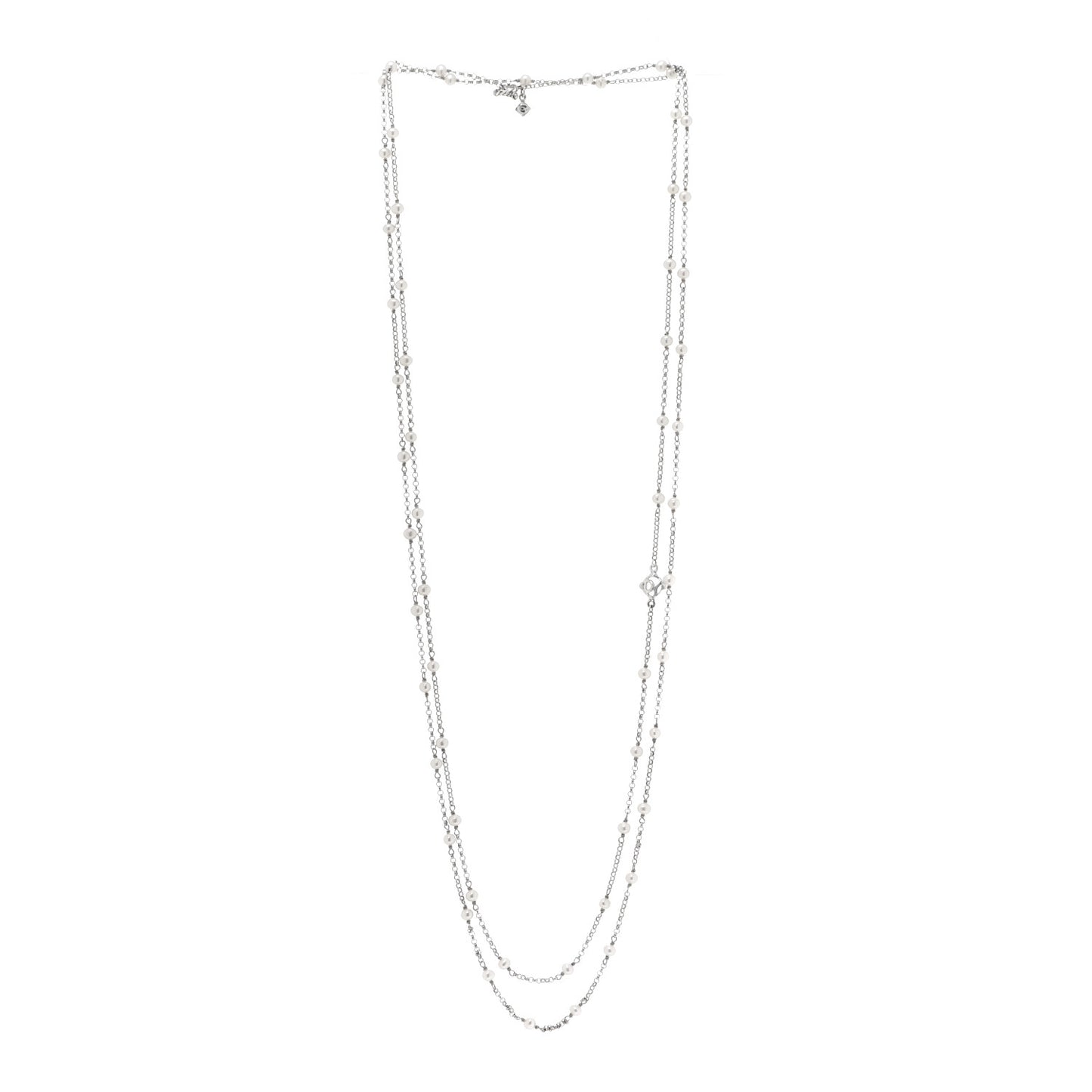 Sterling Silver Freshwater Pearl Bead Chain Necklace