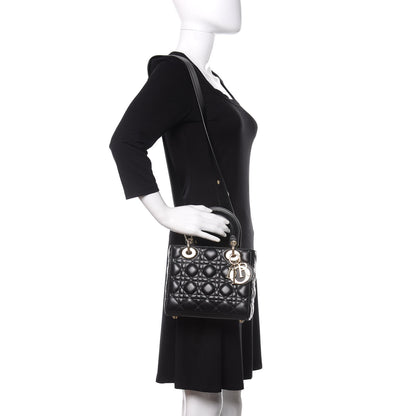 Christian Dior Lambskin Cannage Small My ABCDior Lady Dior Black 2 of 10