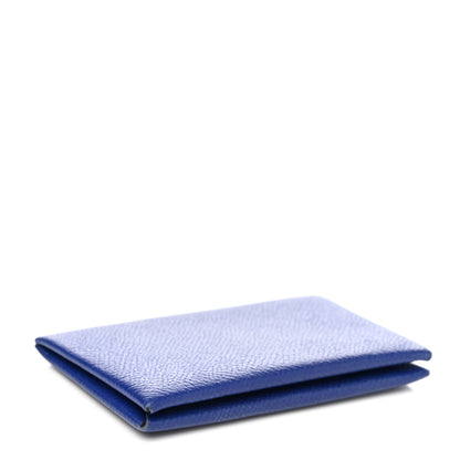 Hermes Epsom Calvi Card Case Bleu Electrique 4 of 8