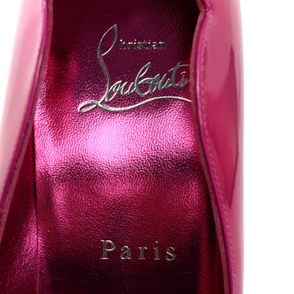 Christian Louboutin Metallic Patent Psychic Hot Chick 100 Pumps 37.5 Fuxia 6 of 8