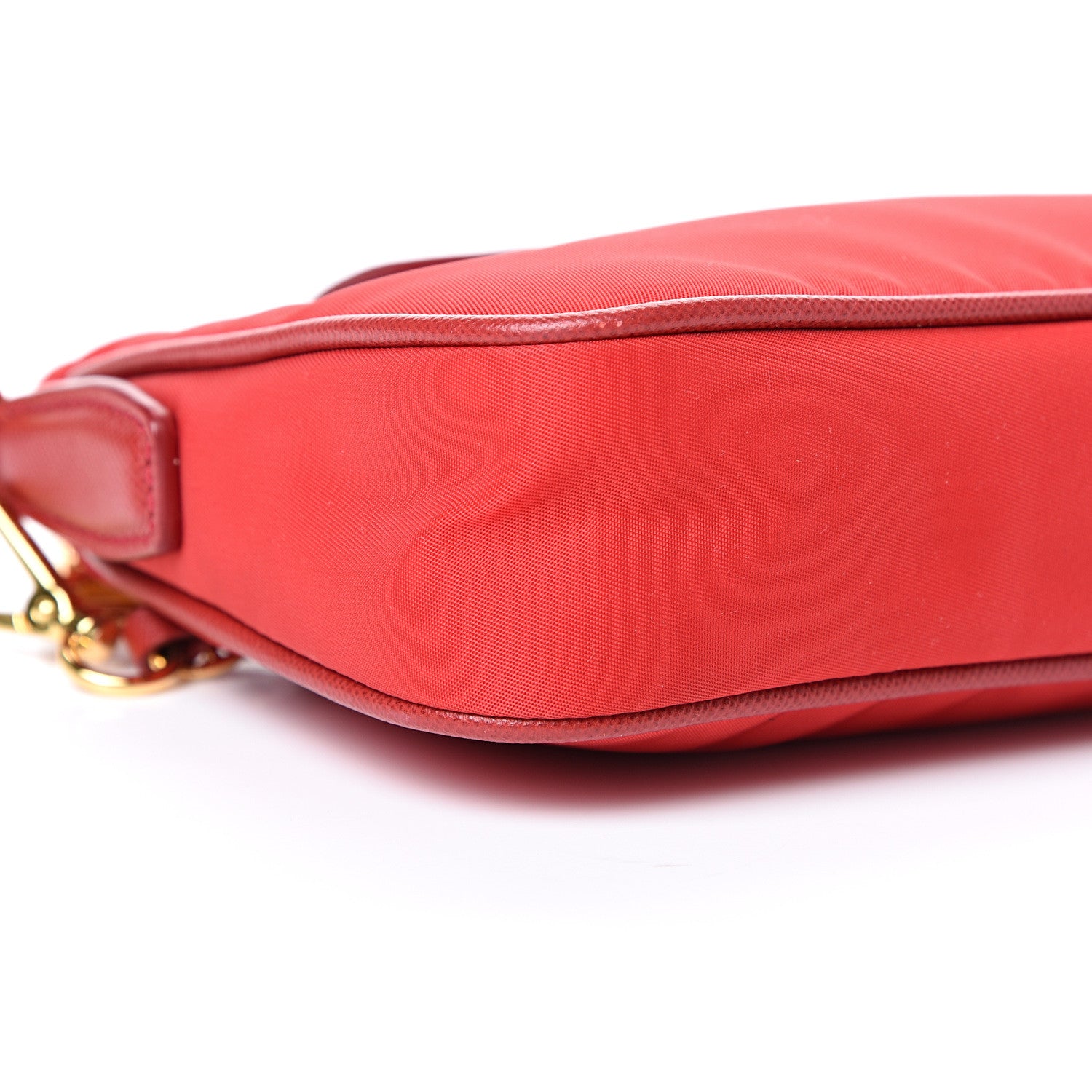 Prada Tessuto Nylon Saffiano Crossbody Bag Rosso 9 of 12