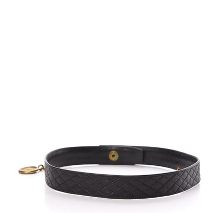 Chanel Calfskin Quilted CC Chain 31 Rue Cambon Medallion Belt 70 28 Black 4 of 8