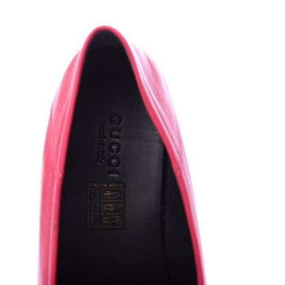 Gucci Lambskin Womens Brixton Horsebit Loafers 38 Hot Pink 6 of 9