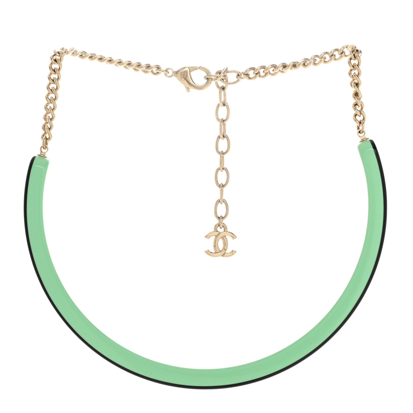 Resin Logo Choker Green Black