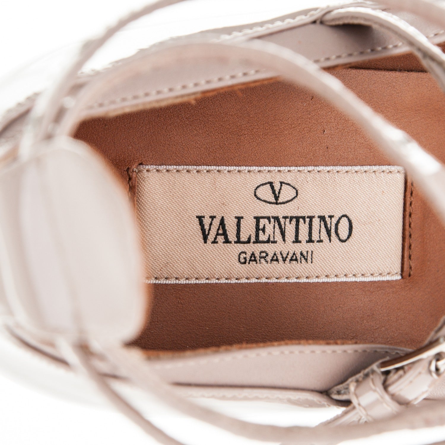 Valentino Garavani Patent Love Latch 100mm Pumps 39.5 Poudre 7 of 7