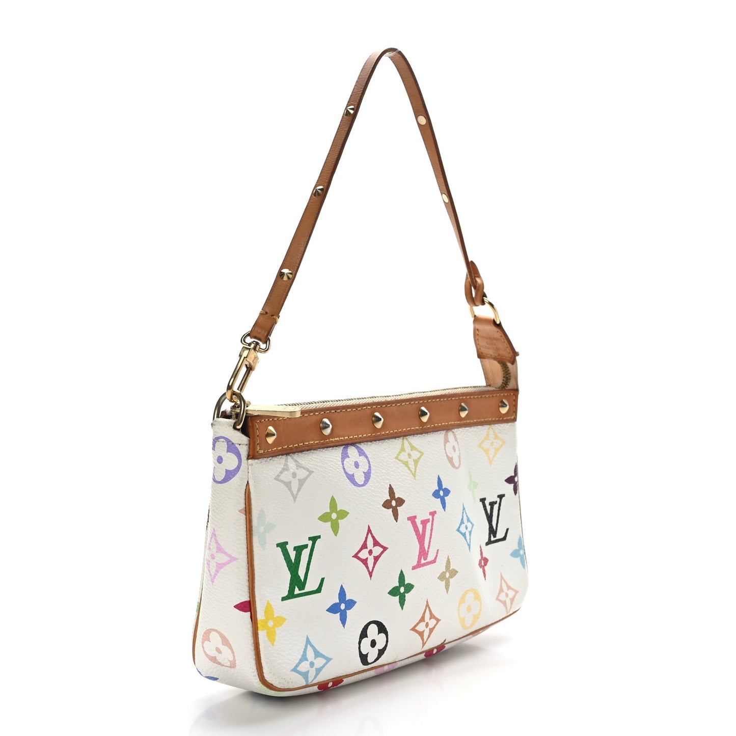 Monogram Multicolor Pochette Accessories White