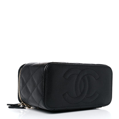 Chanel Caviar Quilted Small Vanity Case With Chain Black 3 of 10