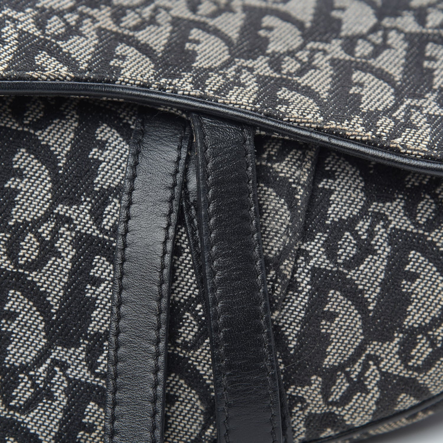 Christian Dior Monogram Saddle Bag Black 10 of 13