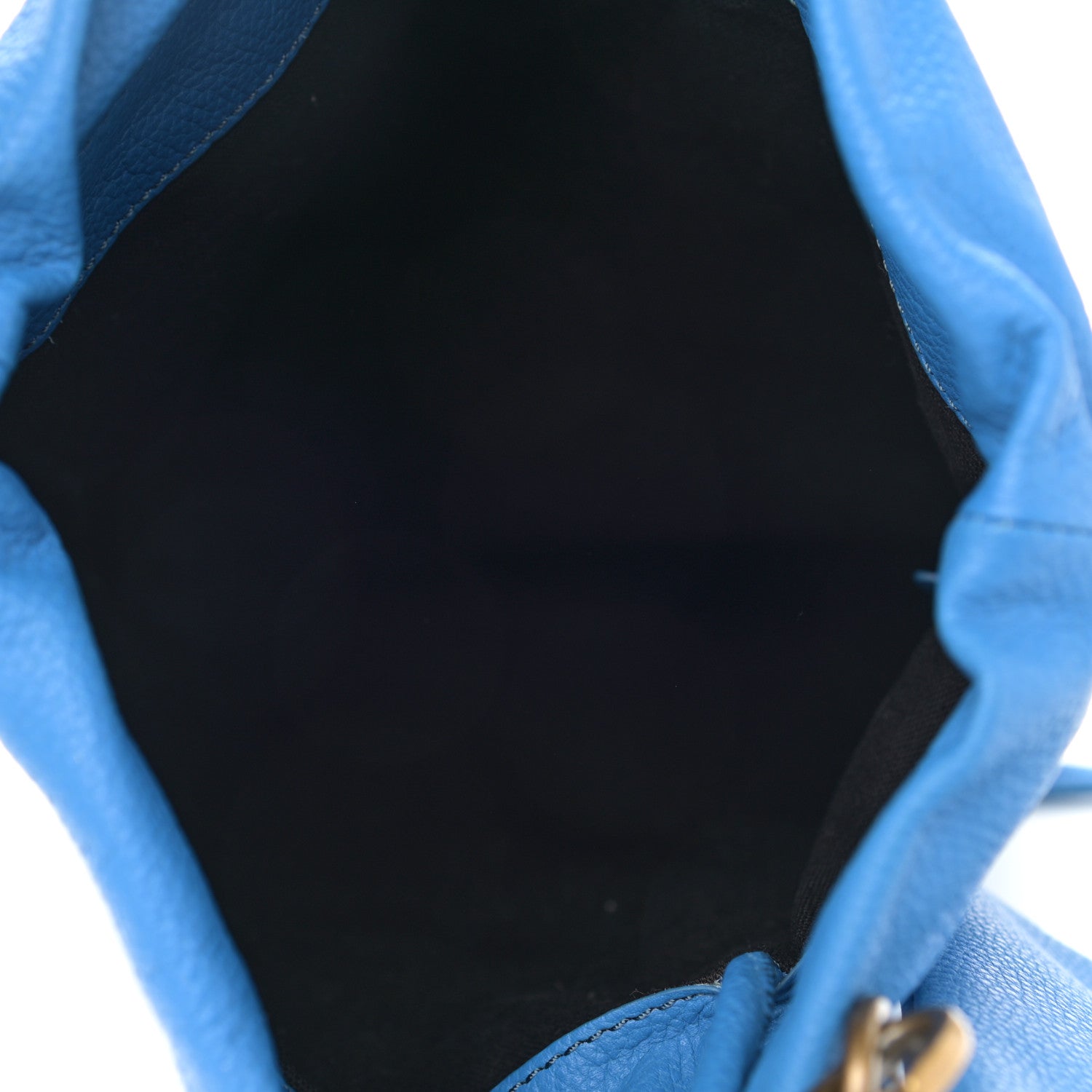 Burberry Pebbled Calfskin Drawstring Little Duffle Blue Azure 6 of 14