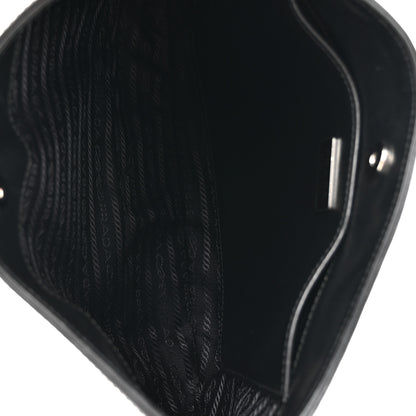 Prada Spazzolato Cleo Shoulder Bag Black 5 of 9