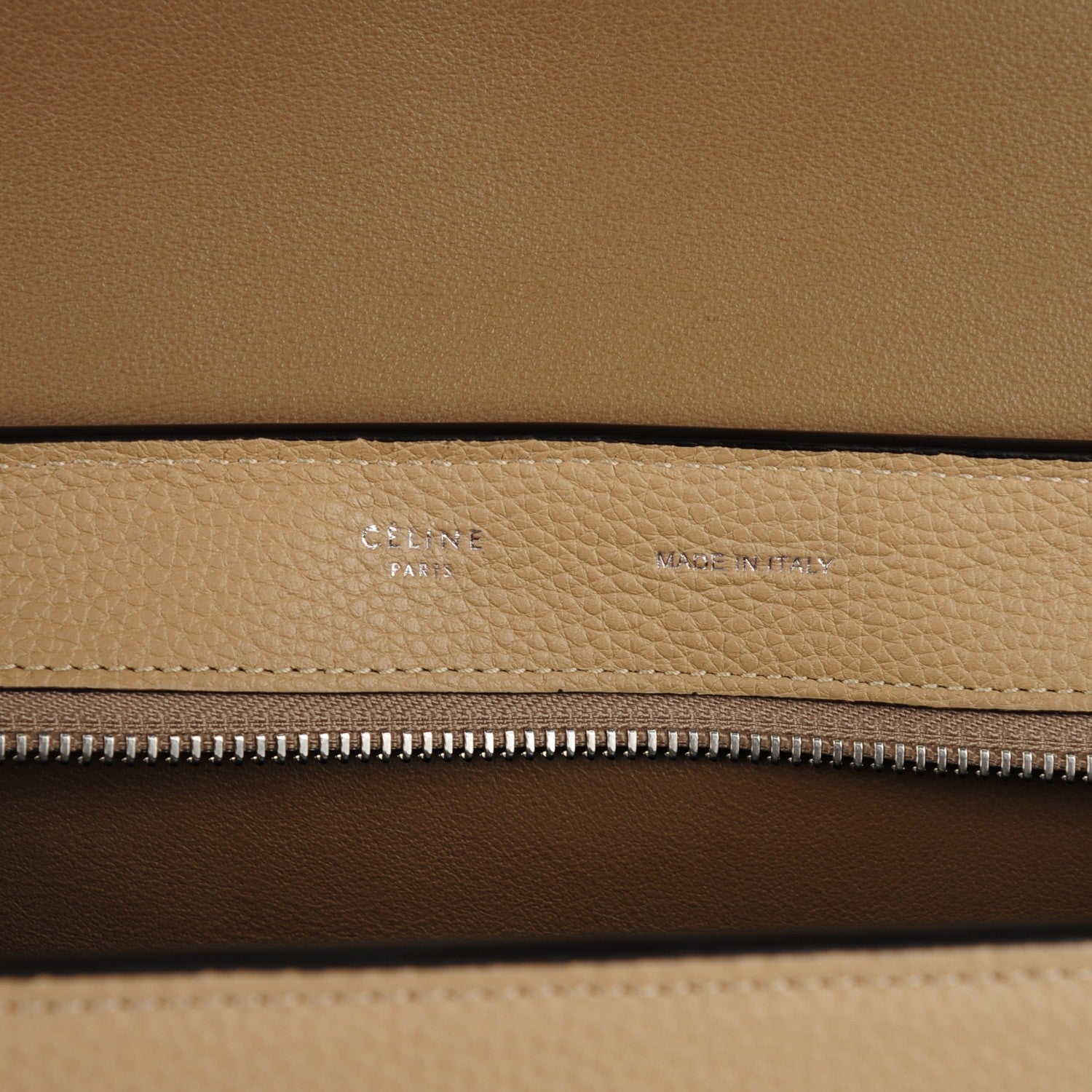 Celine Drummed Calfskin Suede Medium Trapeze Dune 6 of 8