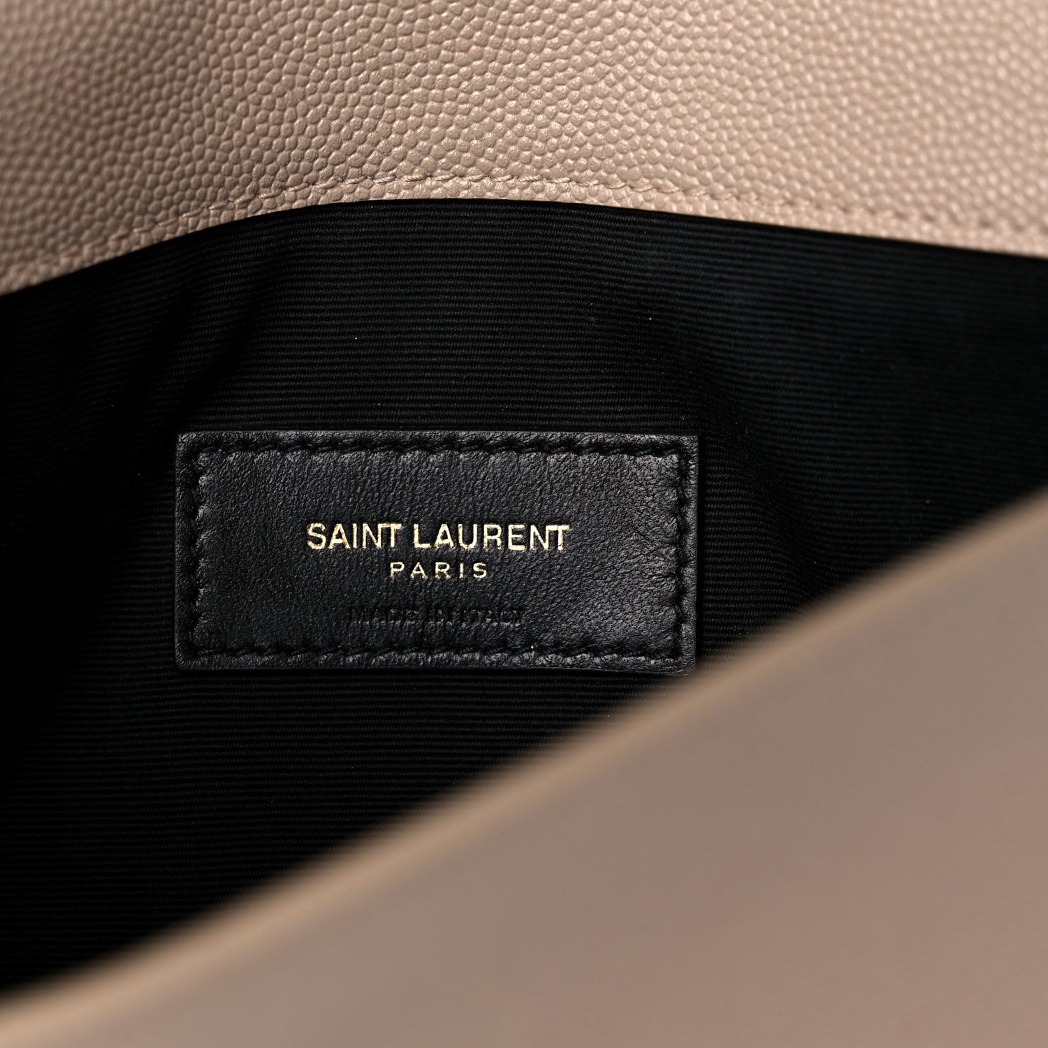 Saint Laurent Grain De Poudre Uptown Pouch Dark Beige 6 of 10