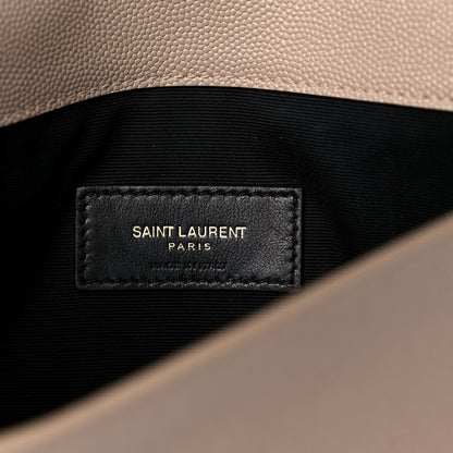 Saint Laurent Grain De Poudre Uptown Pouch Dark Beige 6 of 10