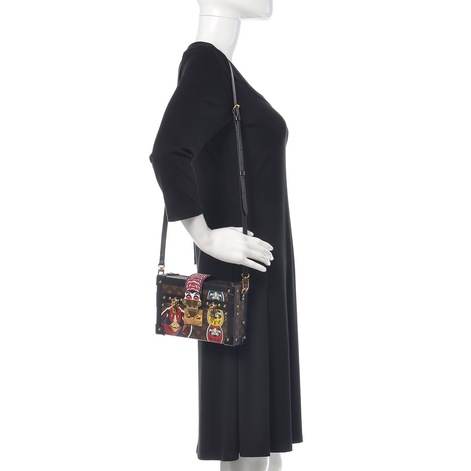 Louis Vuitton Monogram Kabuki Petite Malle Black 2 of 11