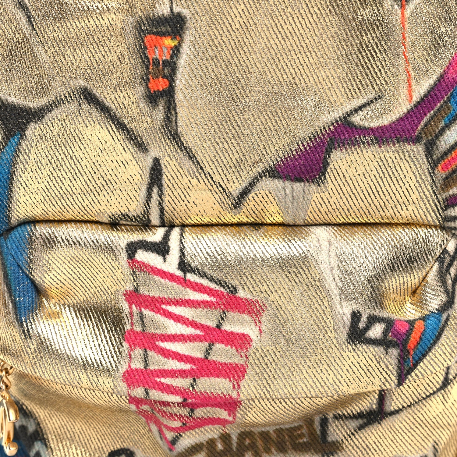 Chanel Graffiti Printed Canvas Street Spirit Backpack Multicolor 7 of 9
