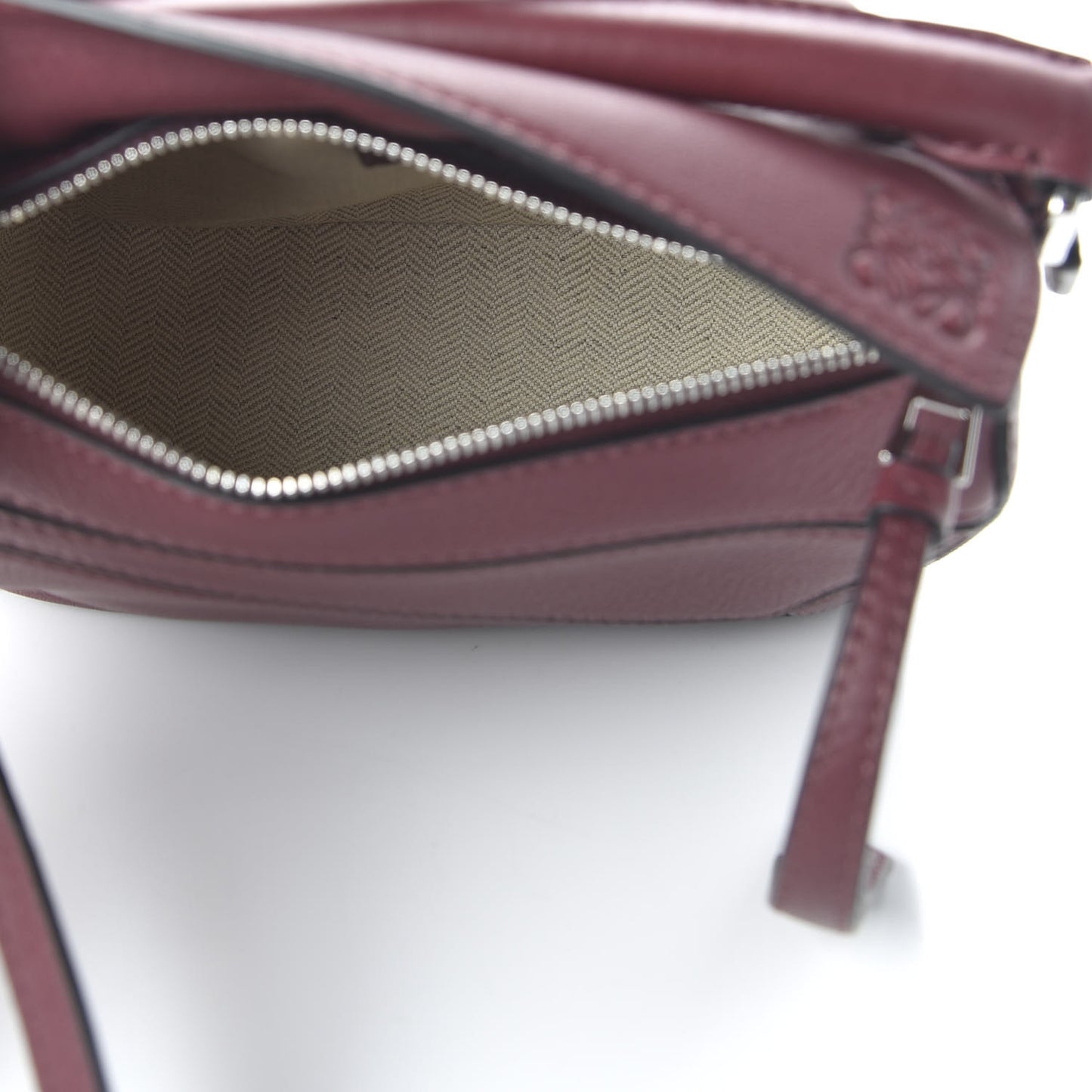 Calfskin Mini Puzzle Bag Wine