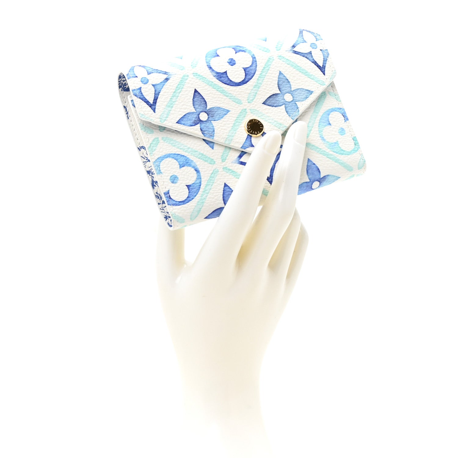 Louis Vuitton Monogram Tiles By The Pool Victorine Wallet Blue Blue 2 of 7