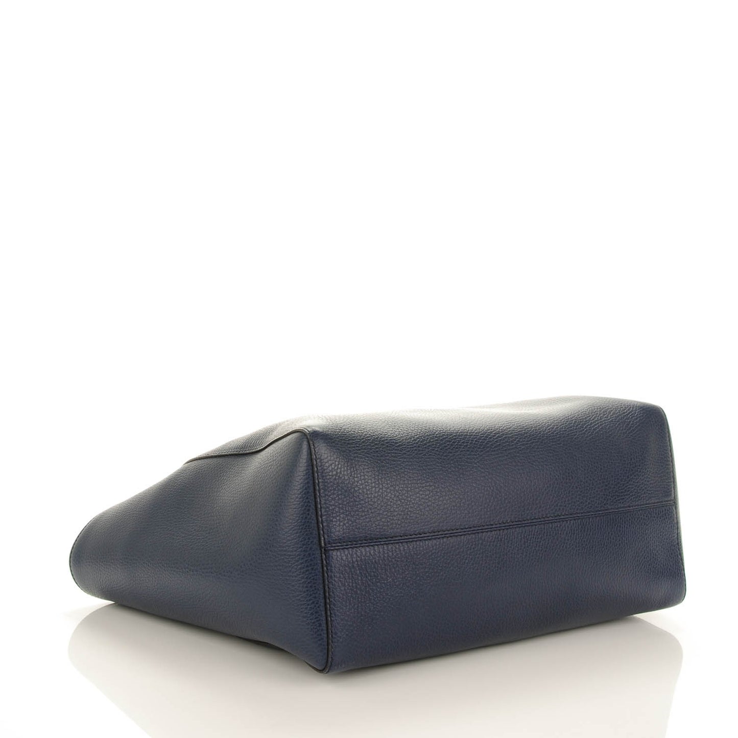 Dollar Calfskin Medium Swing Tote Marine Deep Cobalt
