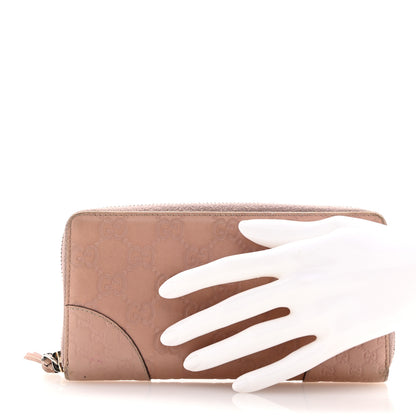 Gucci Guccissima Signature Microguccissima Bree Zip Around Wallet Pink 2 of 12