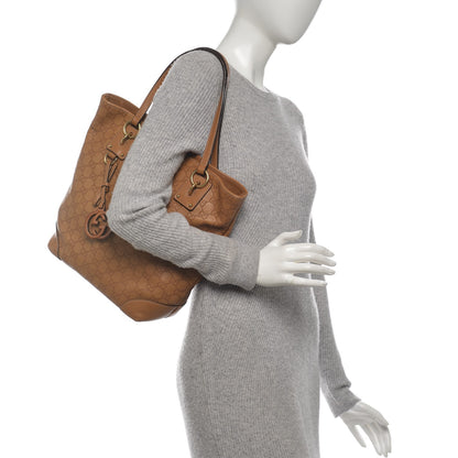 Gucci Guccissima Medium Charm Tote Light Brown 2 of 8