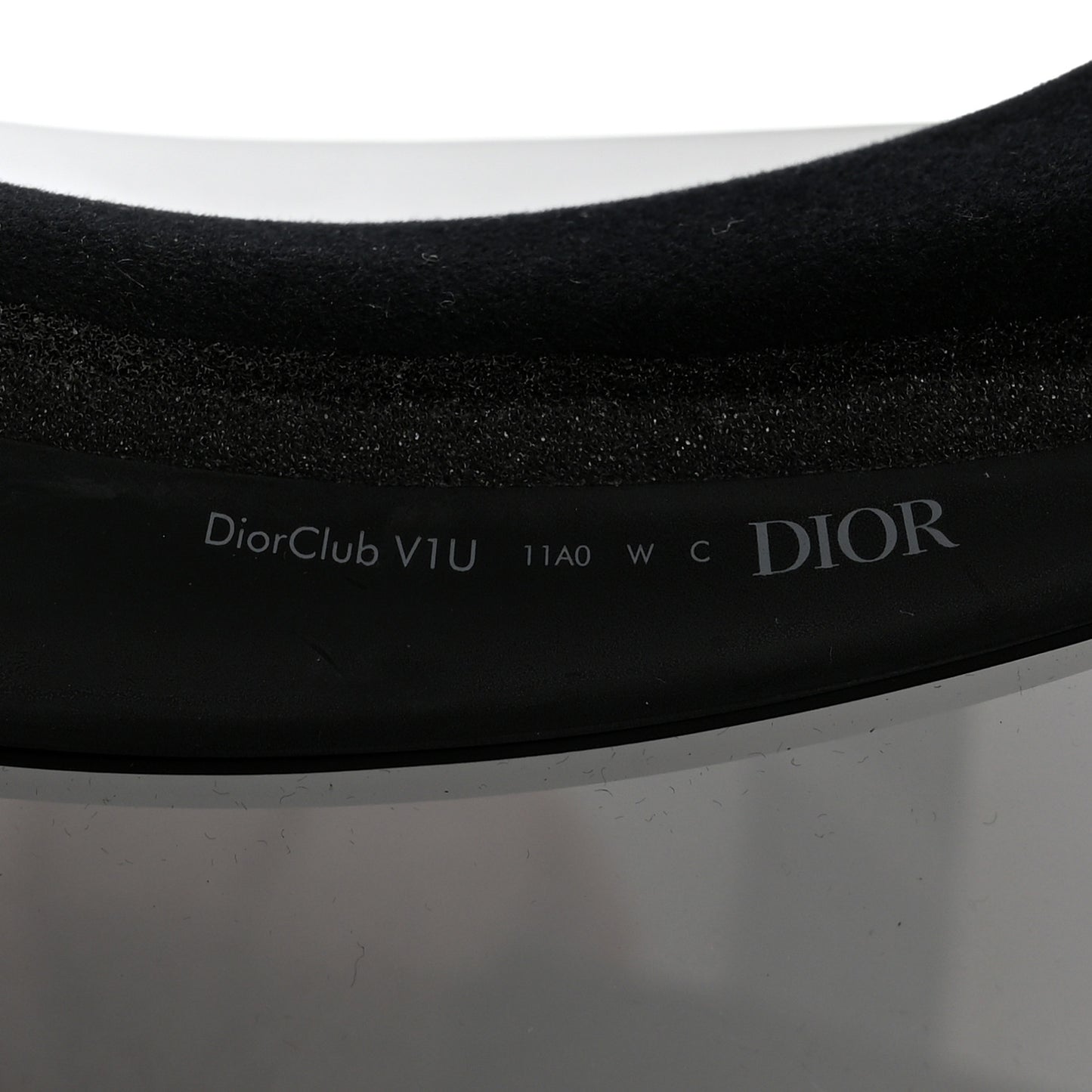 Mirrored DiorClubV1U Sun Visor Black